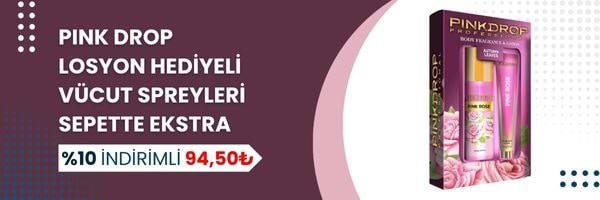 Pink Drop Markalı Ürünlerde Sepette %10 İndirim!